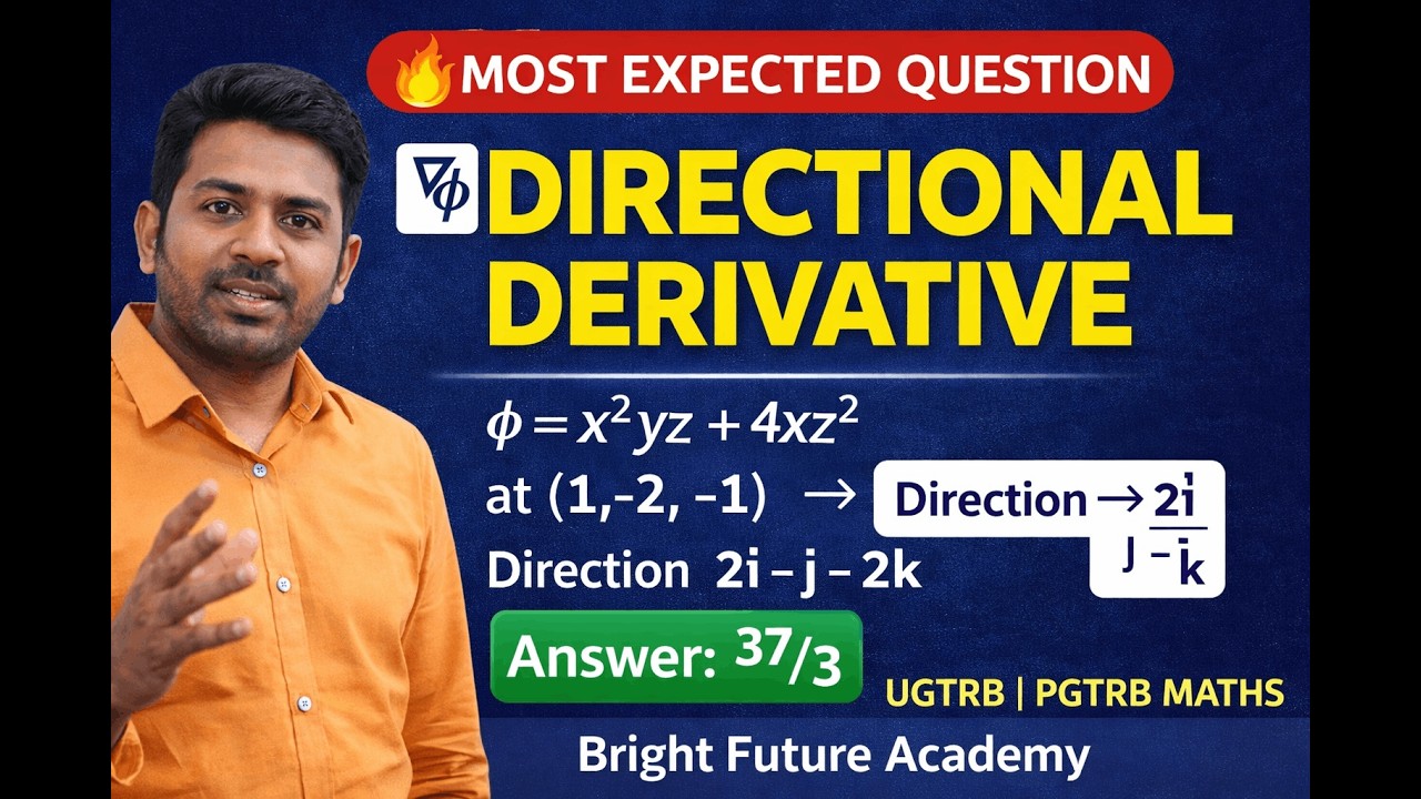 Directional Derivative | Important Problem | UGTRB Maths