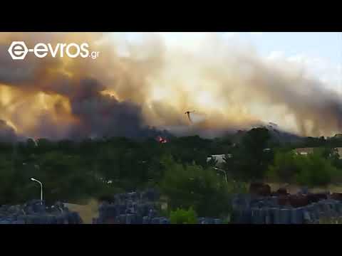 (16:50) Αυτό είναι το μεγάλο μέτωπο της φωτιάς που μαίνεται αυτήν την ώρα κοντά στον Προβατώνα