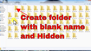 Create folder with blank name and Hidden