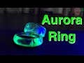 木とレジンの指輪 オーロラ の作り方 How to make wood and epoxy aurora ring.