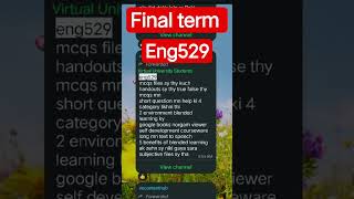 ENG529 || ENG529 final term preparation || ENG529 final term current papers | ENG529 mcq preparation