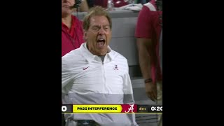 Nick Saban wasn’t happy about this late penalty 👀
