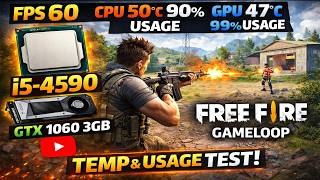 Free Fire GameLoop Benchmark | i5 4590 + GTX 1060 3GB | 1080p All Settings