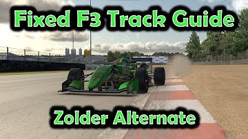 iRacing Track Guide Zolder Alternate | Fixed Dallara F3 | W10 S4 2022 | 1:18.881