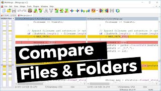 How to compare two files and folders in Windows 10 | How to use WinMerge 2020 | Merge files, Folders