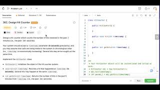 Алгоритмическая секция на Java. LeetCode 362. Design Hit Counter