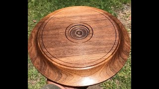 Walnut Plate With Sorby Texture On Bottom