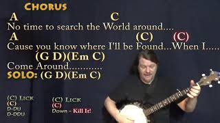 Video thumbnail of "When I Come Around (Green Day) Banjo Cover Lesson in G with Chords/Lyrics"