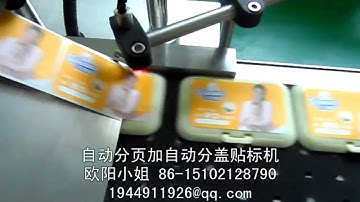 Automatic Flat Labeling Machine for Cap 盖子自动平面贴标机