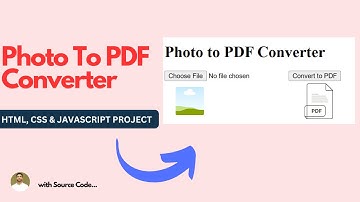 Build a Website to Convert Photo to PDF Using HTML, CSS, and JavaScript