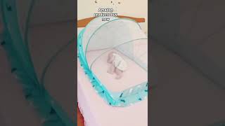 Bed with Mosquito Net | Cotton Portable New Born Bedding Set #toys