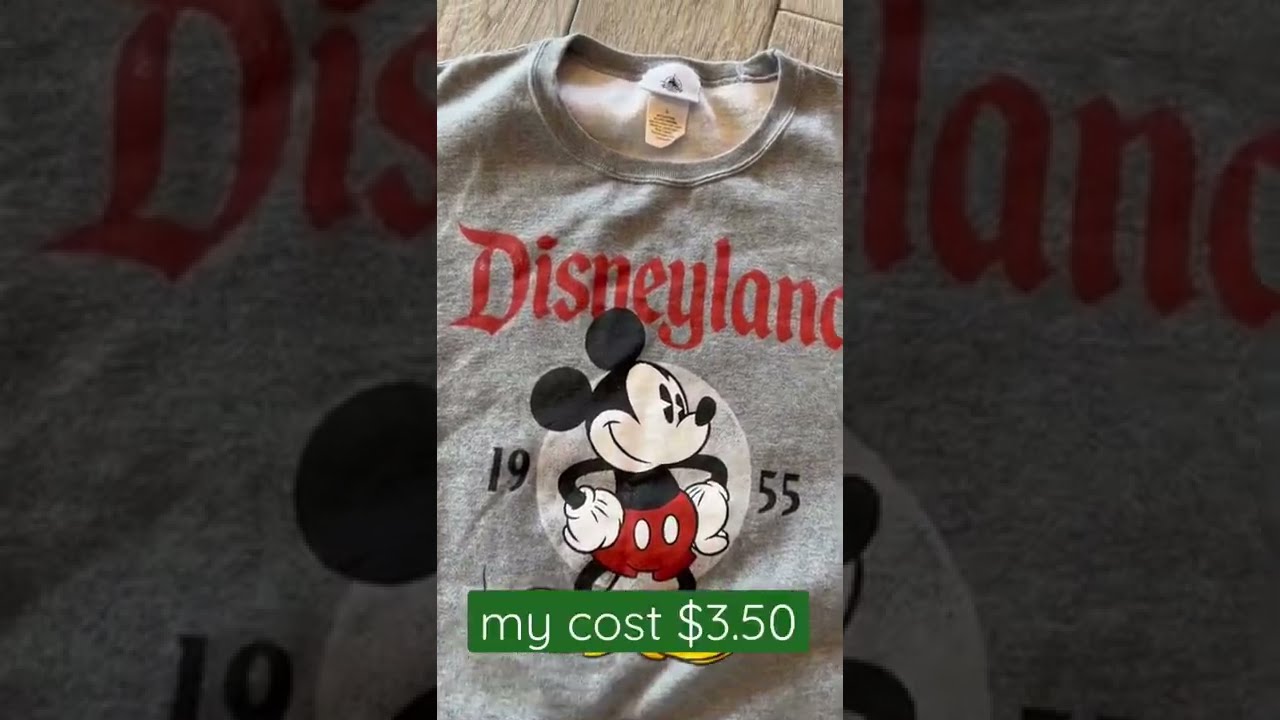 Mickey Mouse Disney Sweatshirt $3.50 into $57 Selling Thrift Store Clothing on eBay 