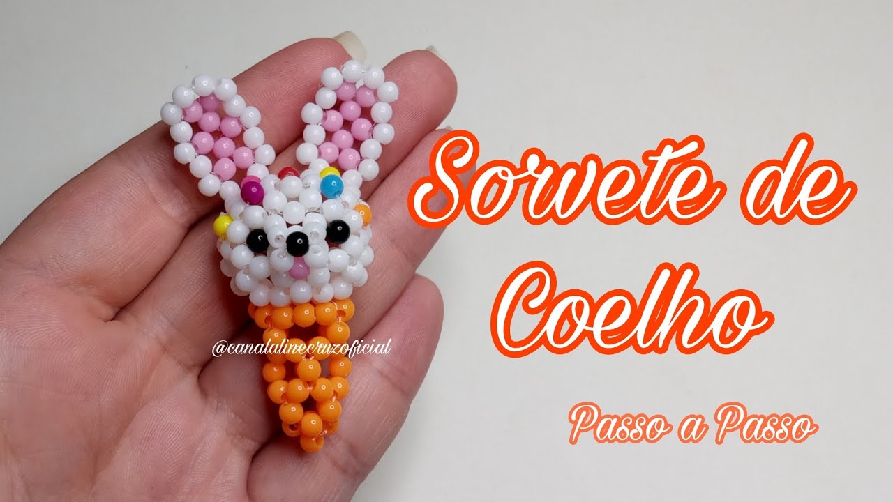 Coelho de Miçangas/Pérolas- Passo a Passo (Especial Páscoa)