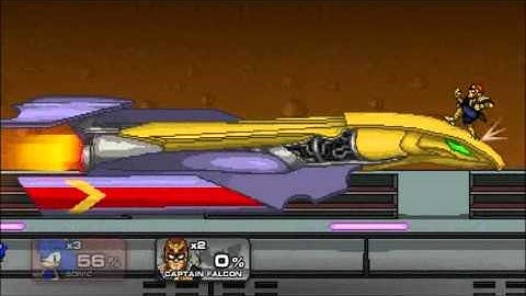 Super Smash Flash 2 v0.9 - Sonic V.S. Captain Falcon
