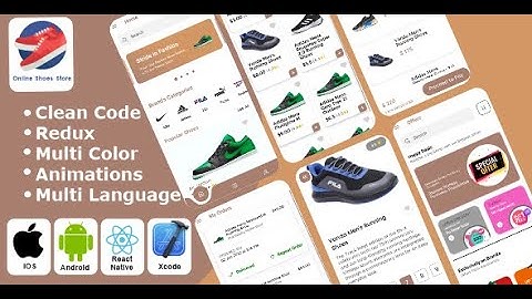 Online Shoes Store - Bay New | Branded | Ecommerce App Template React Native iOS/Android App