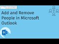 Add and remove people in microsoft outlook  how to add and remove people in outlook