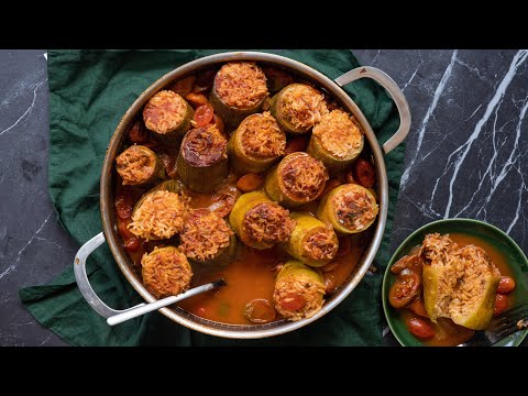 קוסא מחשי -קישואים ממולאים באורז חמצמץ וטעים