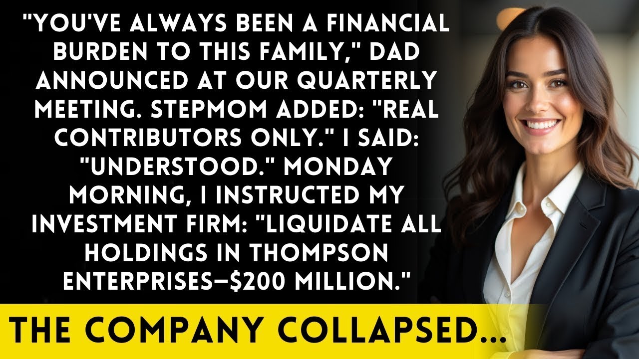 Dad Called Me 'Financial Burden' at Family Meeting—Then I Pulled My 200M Investment