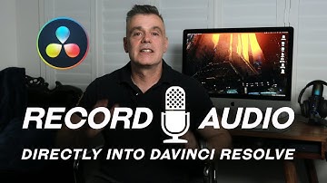 This is how you record Audio Directly into DaVinci Resolve