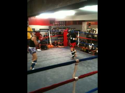 Lisa Cuellar vs. Erin Mayo at the Muay Thai Smoker at Bushido MMA Rd 1