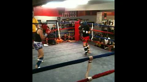 Lisa Cuellar vs. Erin Mayo at the Muay Thai Smoker...
