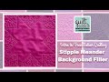 Stipple Meander Background Filler - Intro to Free Motion Quilting