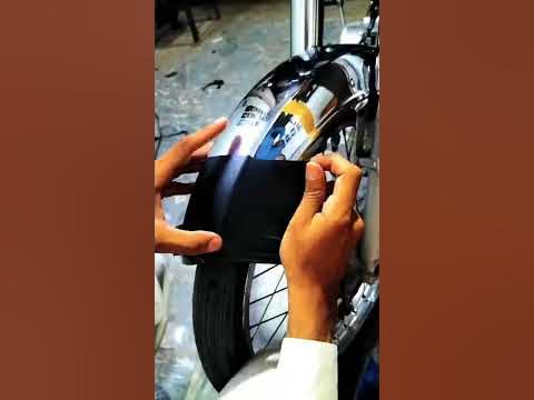 applying bike decals