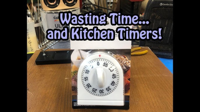 Zassenhaus Magnetic Retro 60 Minute Kitchen Timer, 2.75-Inch, White
