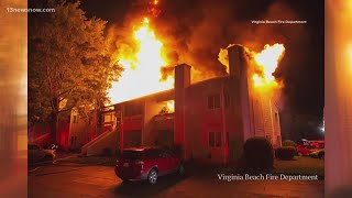 31 people displaced after fire at Indian Lakes Apartments in Virginia Beach