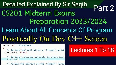 cs201 midterm preparation 2024 || cs201 midterm preparation 2024 subjective part | CS201 Midterm