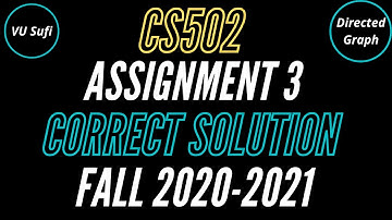 CS502 Assignment 3 Solution 2021 | CS502 Assignment No 3 Correct Solution by VU Sufi | Fall 2020 |