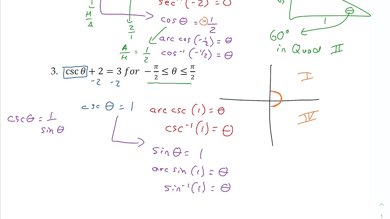 Class 3.13 Solving Quadratic Trig Equations Virtual Lesson YouTube