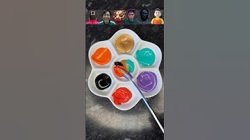Guess the mixed colors of Squid Game 2  #squidgame2 #squidgame #colormixing #satisfying #asmr