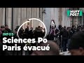 Les images des militants progaza vacus fermement de sciences po paris par les crs