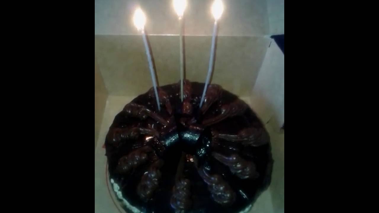 Sparkling candles in birthday cake 1 YouTube