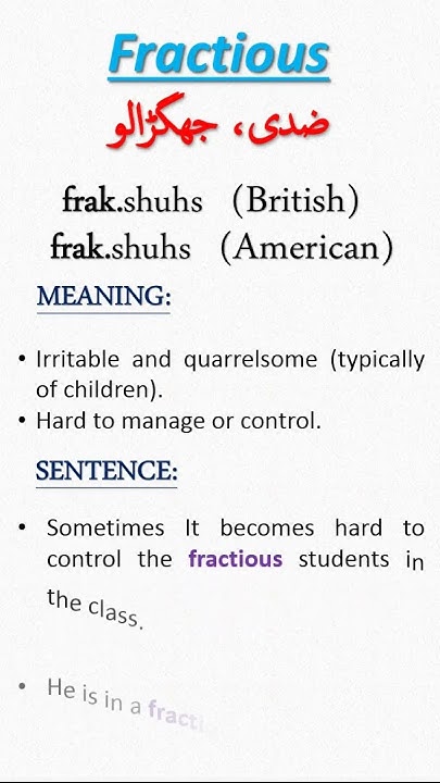 Fractious Meaning shorts YouTube fractious-meaning-shorts-youtube