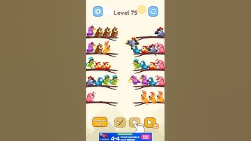 Bird Color Sort Puzzle Level 75 Solution