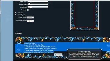 Dreamweaver Tutorial : Using images as  Borders (Part 1)