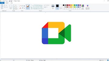 Google Meet Logo | How to draw Google Meet Logo using MS Paint | How to draw in computer