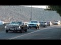 Lowriders Leaving the 2016 Majestics Car Club New Years Picnic Part 1