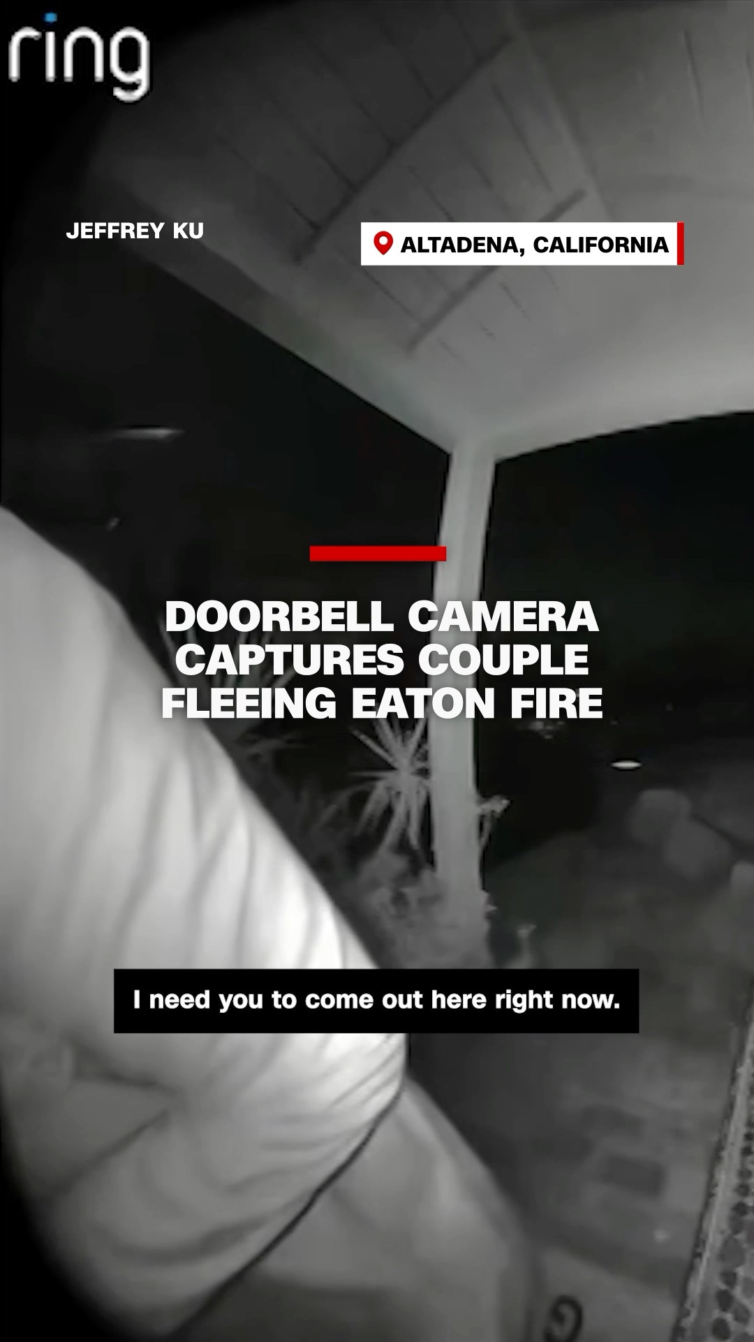 Doorbell camera captures couple fleeing Eaton Fire