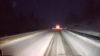 How the Weather Changes As You Drive The Highways... Cabbage Hill I-84 at Night!!