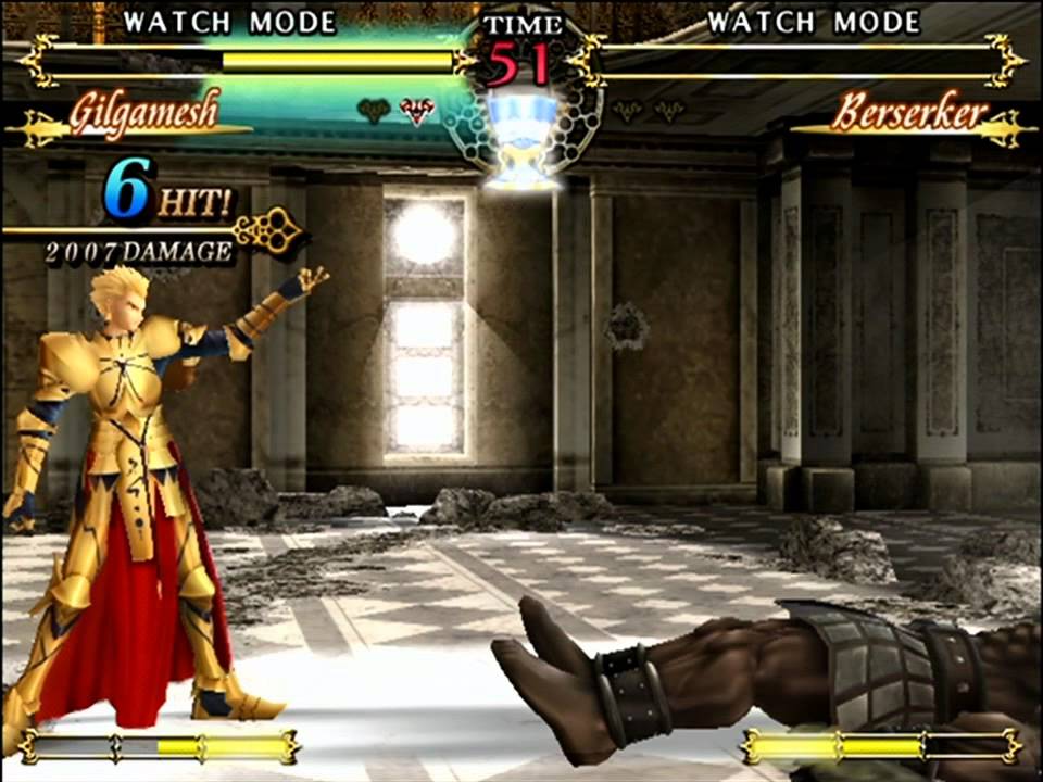 Fate Unlimited Codes Gilgamesh Vs Berserker ギルガメッシュ対バーサーカー 60fps Youtube