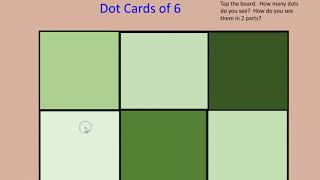 Math Module 4 Fluency Dot cards of 6