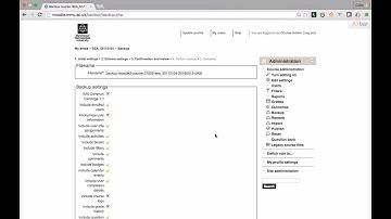 #175 Moodle - Backing up your course