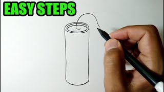 How to draw a dynamite stick | EASY WAY!