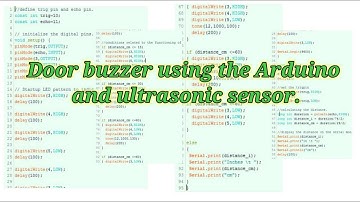 Door buzzer using Arduino and ultrasonic sensor.