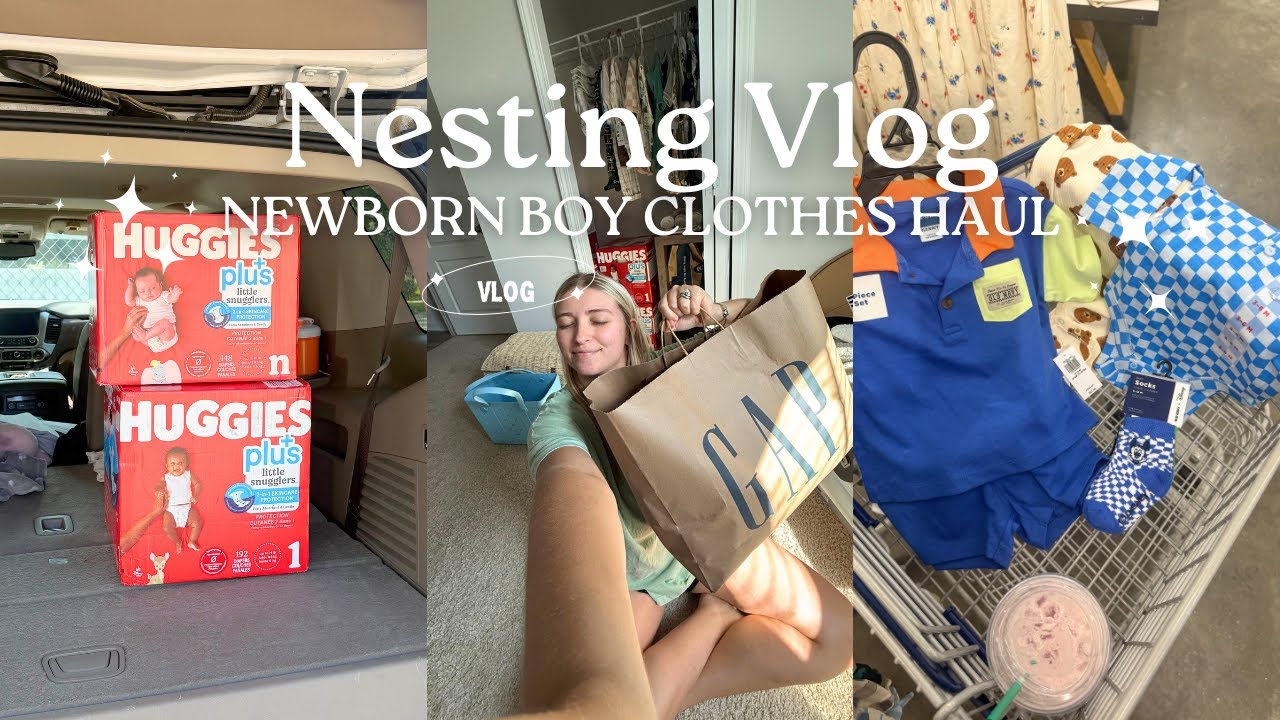 NESTING VLOG | First time mom vlog & baby clothes haul