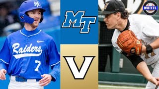 Middle Tennessee vs #6 Vanderbilt Highlights | 2024 College Baseball Highlights