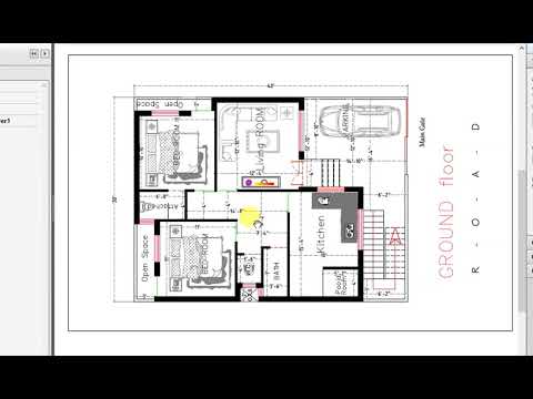 30x40 ft EAST FACING TWO BHK HOUSE PLAN WITH CAR PARKING 
